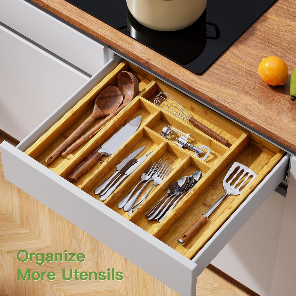 Pipishell sliding-divider system demonstrates smooth adjustment for customized drawer space