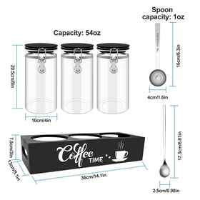 PIQUATOOL 54oz glass jars show content clearly while preserving aroma