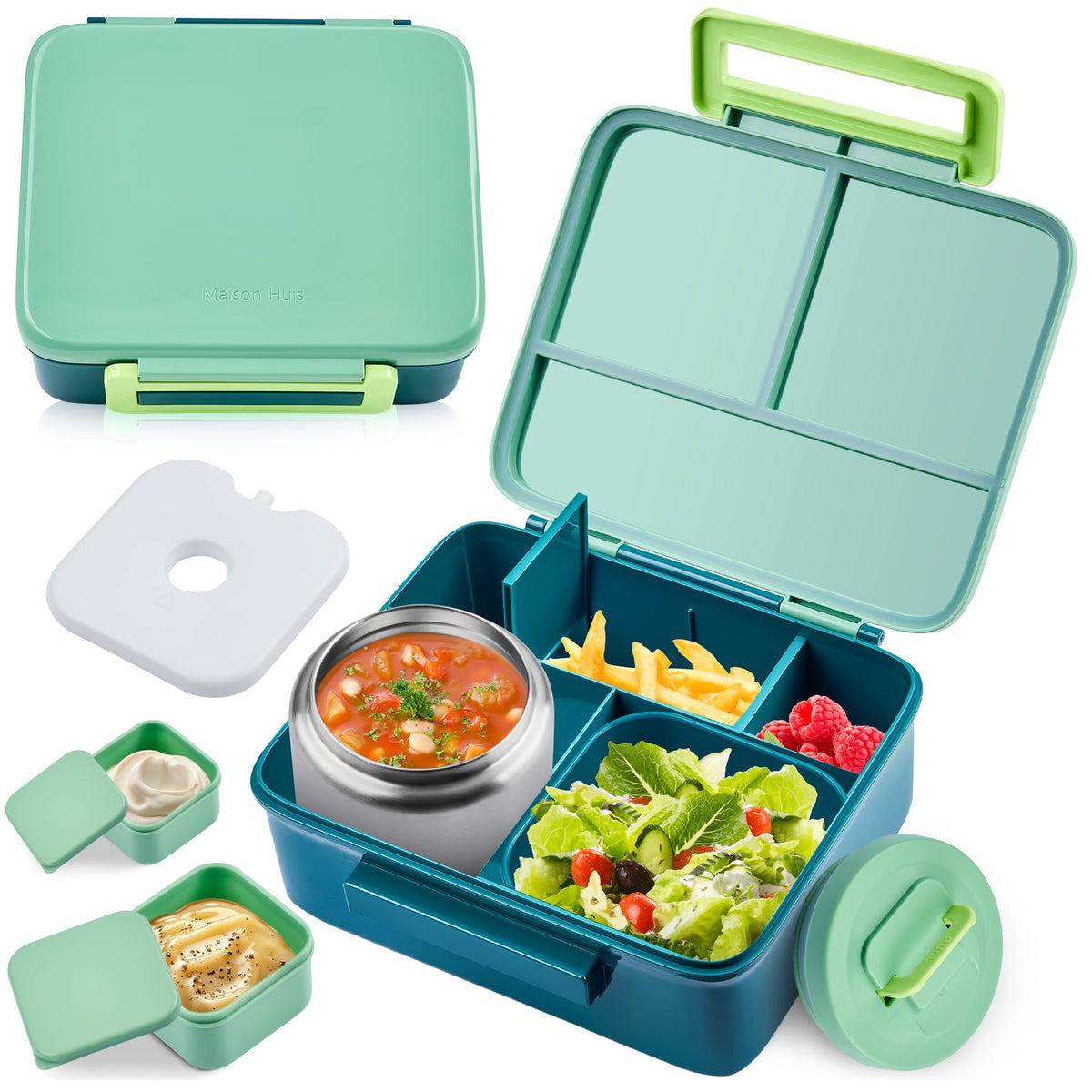 PIQUEBAR Bento lunch box with leak-proof seal keeps meals tidy at school.