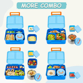 PIQUEBAR customizable compartments with two dividers to separate fruits, veggies, and grains.