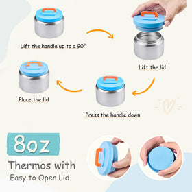 PIQUEBAR leak-proof latch demonstrates spill-free lunch for busy mornings.