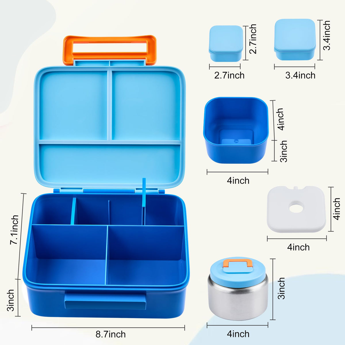 PIQUEBAR removable ice pack helps keep yogurt and fruit fresh during class.