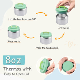 PIQUEBAR removable ice pack helps keep yogurt and fruit fresh.