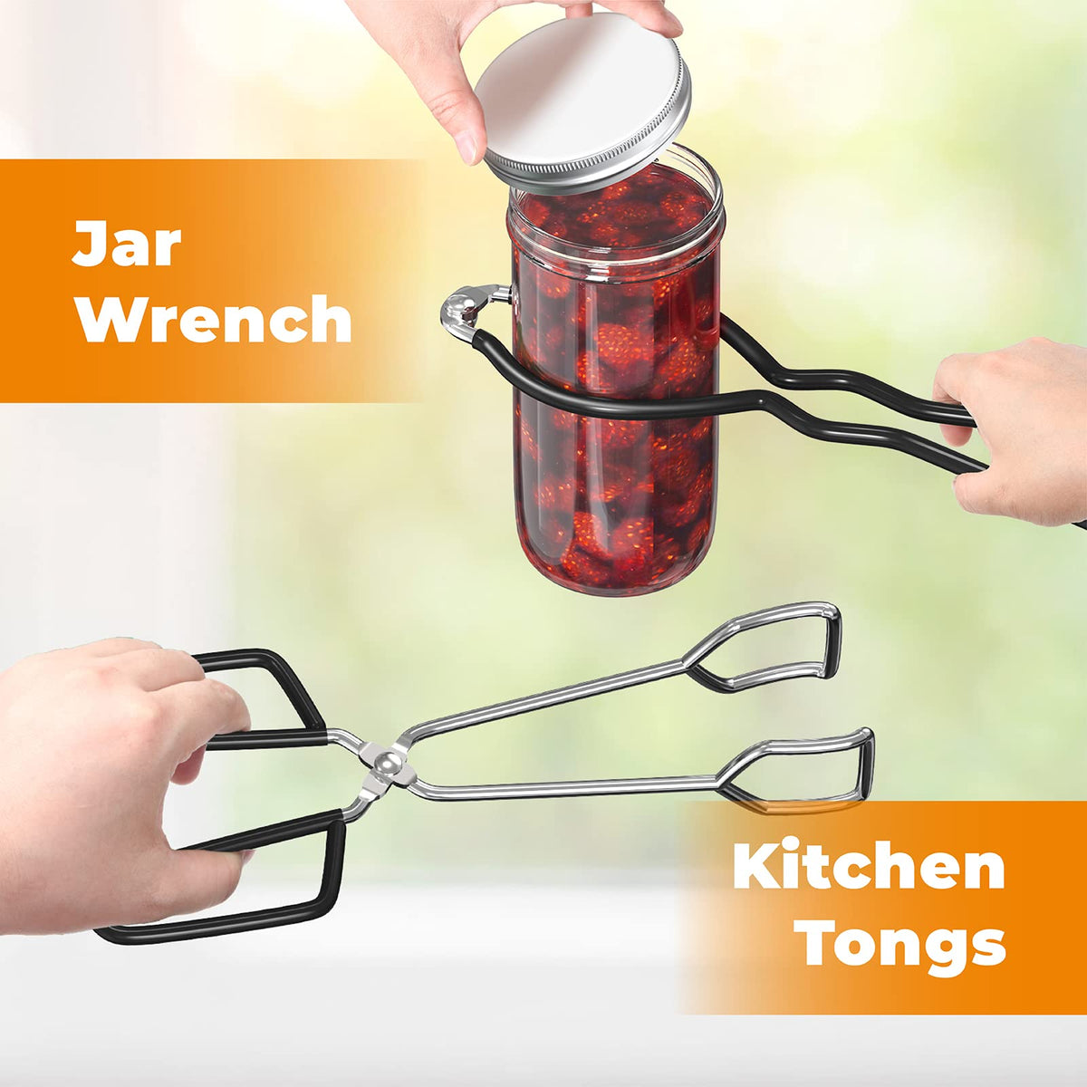 Pisol magnetic lid lifter aids safe removal of hot seals without slips.