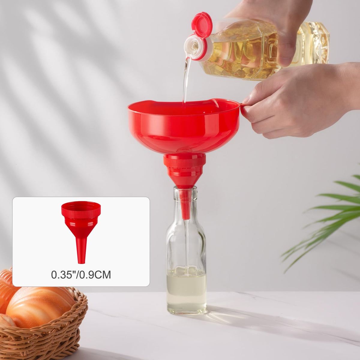Pisol dishwasher-safe funnel simplifies cleanup after meal prep and canning