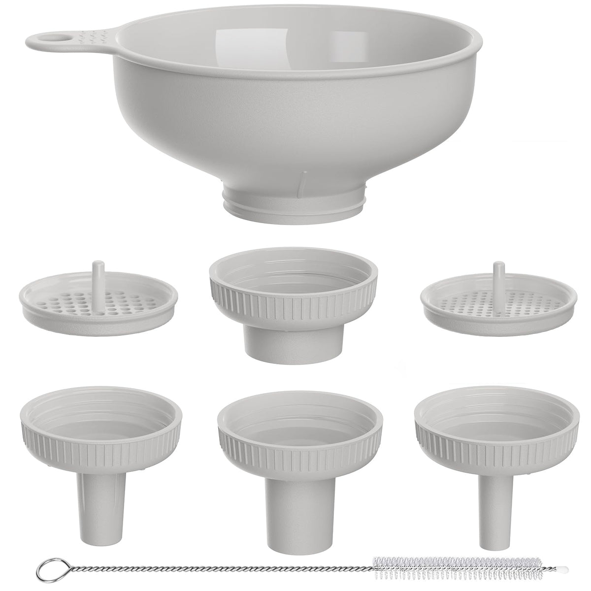 Pisol wide mouth funnel for versatile pouring and bottle filling.
