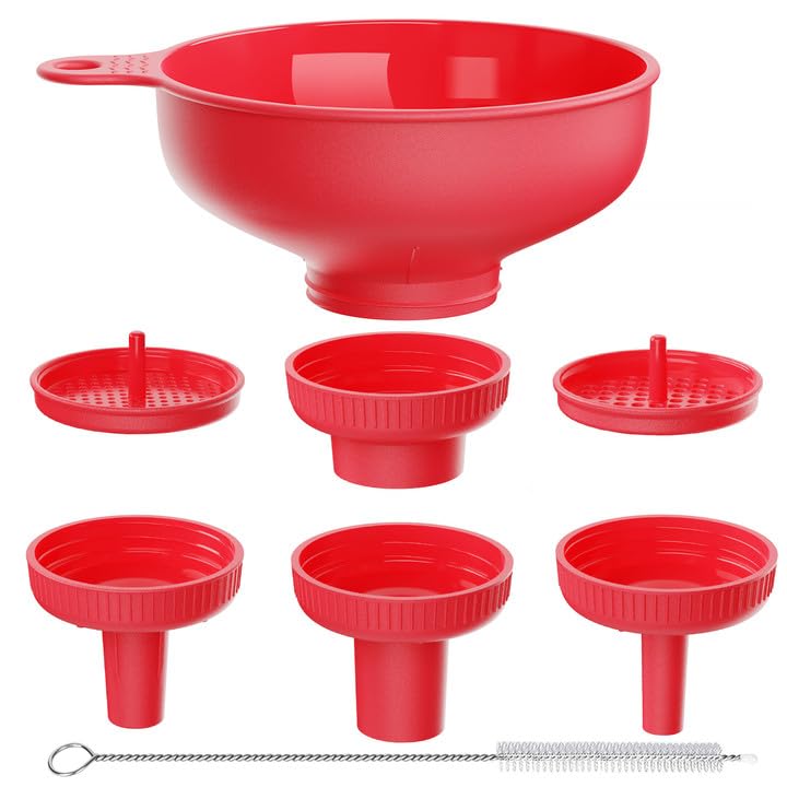 Pisol wide mouth funnel set, full product view for versatile kitchen filling