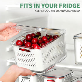 Piszvbej built-in colander allows rinsing and storing in one box.