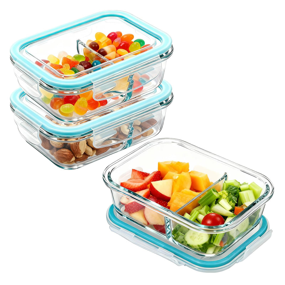 Piszvbej glass snack container set for durable, reusable storage.