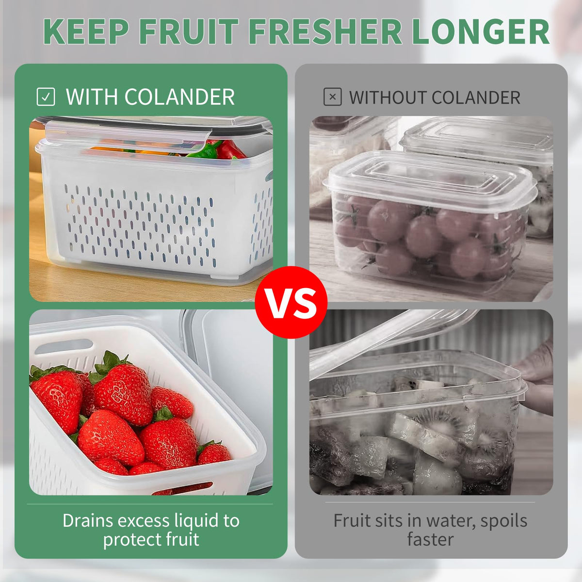 Piszvbej stackable fridge keepers maximize refrigerator space.