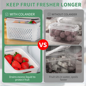 Piszvbej stackable fridge keepers maximize refrigerator space.