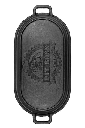 Pit Boss cast iron roaster with easy-clean, seasoned surface after use.