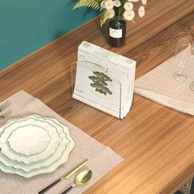 Office-desk scene with PITBVO napkin holder adding tidy organization.