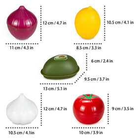 PIVNASY tomato-shaped storage container stores tomatoes neatly and reduces fridge odor.