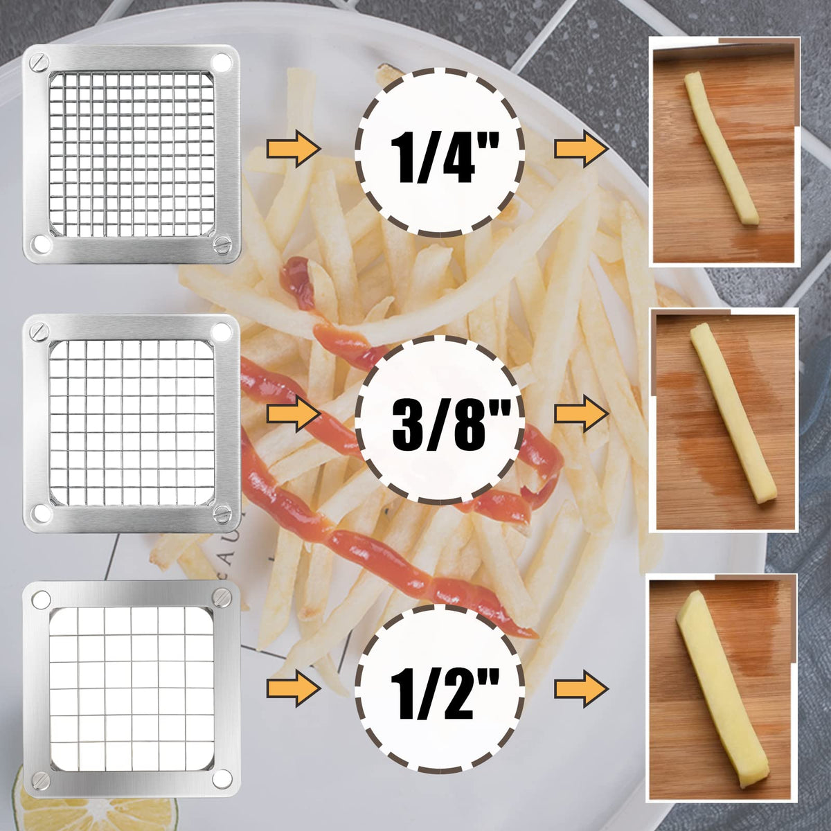 Piwerod onion dicer blade for quick, uniform dices.