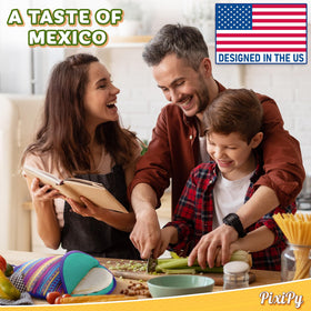 PixiPy tortilla warmer pouch ideal for tacos and family meals.