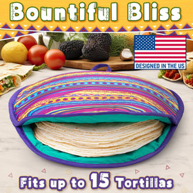 PixiPy tortilla warmer pouch holds up to 15 tortillas at once.
