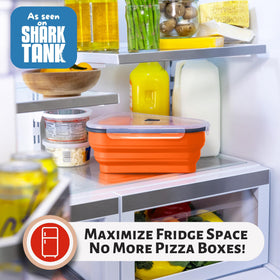 PIZZA PACK air vent option reduces condensation and soggy slices.