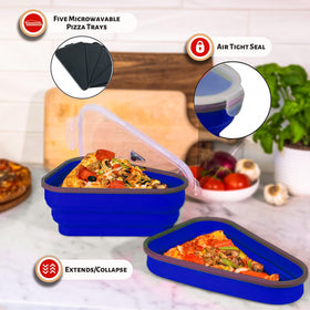 PIZZA PACK collapsible design saves cabinet and fridge space.