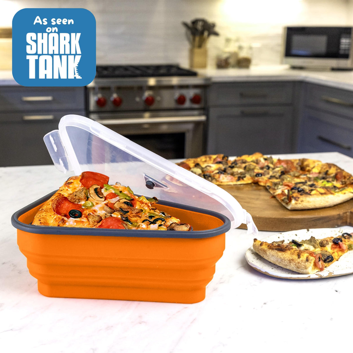 PIZZA PACK divider trays double as reheating plates for convenience.