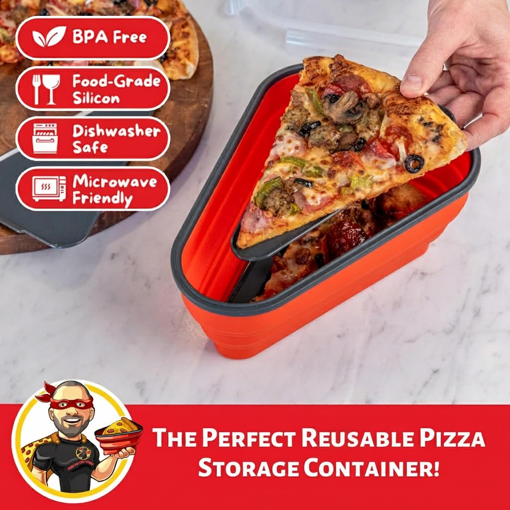 Pizza Pack vacuum seal lid keeps slices fresher with airtight closure