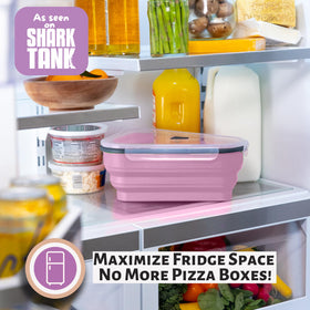 PIZZA PACK vented lid reduces condensation and soggy slices.