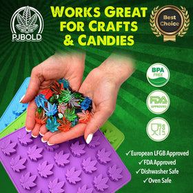 PJ Bold food-safe BPA-free leaf molds for desserts and toppers