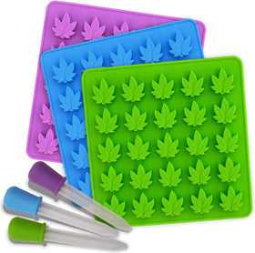 PJ Bold marijuana leaf gummy molds silicone kit for easy, professional-looking confections