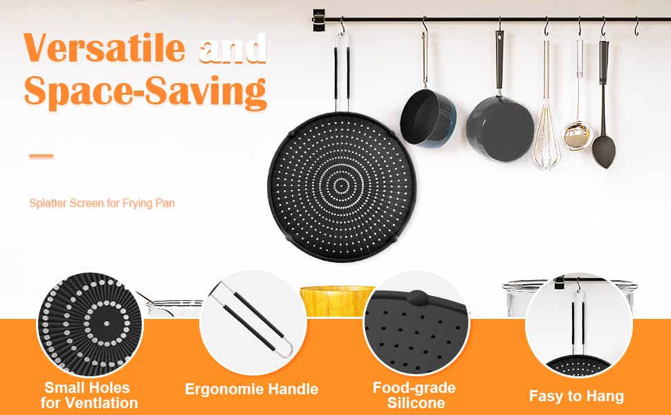 PLACHIDAY silicone splatter-screen is easy to clean after cooking