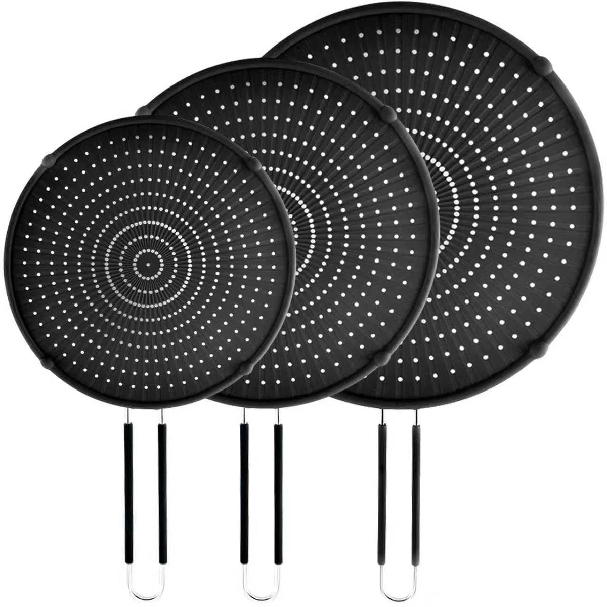 PLACHIDAY splatter-screen 9-8-inch guard reduces splatter during frying