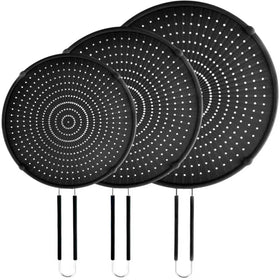 PLACHIDAY splatter-screen 9-8-inch guard reduces splatter during frying