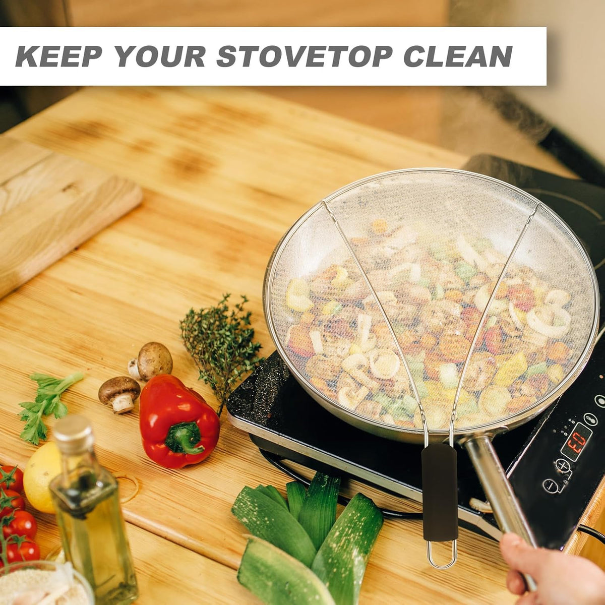 PLACHIDAY splatter screen is dishwasher-safe for easy cleaning