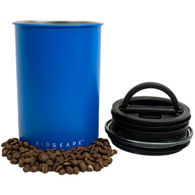 Planetary Design Airscape canister front view preserves coffee freshness with airtight lid.