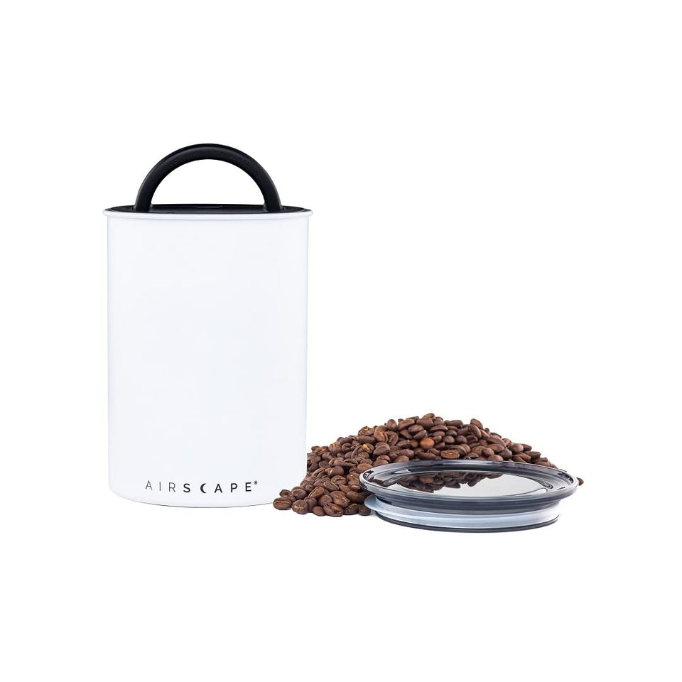 Planetary Design Airscape canister with inner plunger lid for extended coffee freshness.