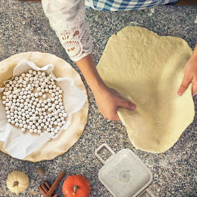 Plantional Pie Weights help prevent crust shrinkage and bubbling during baking.