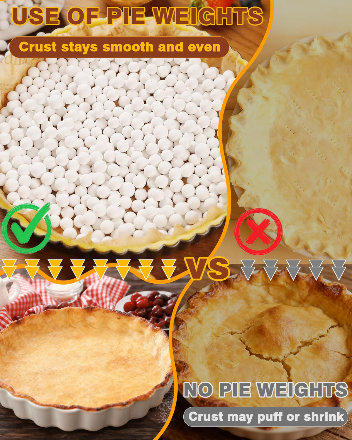 Plantional Pie Weights stored in the wheat straw container, reusable and eco-friendly for home bakers.