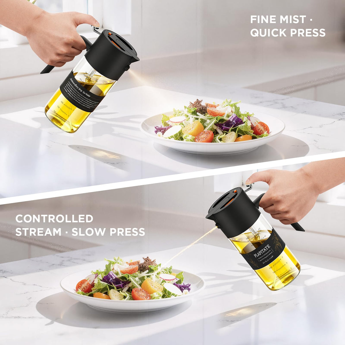 PLAPITATE borosilicate glass construction emphasizes durability for daily use.
