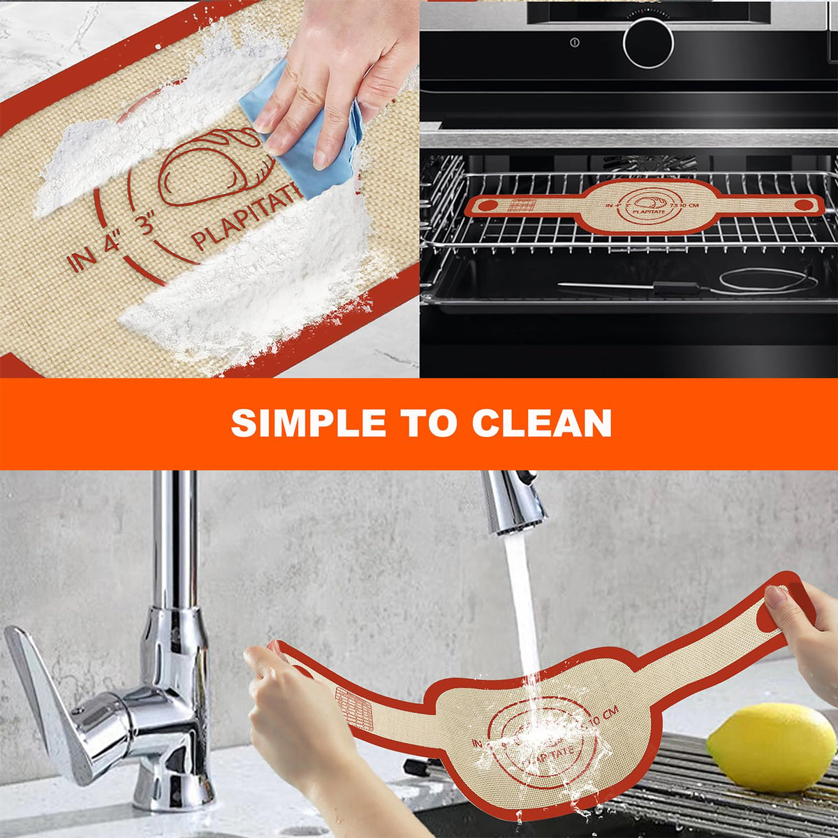 PLAPITATE oval bread sling transfers baked bread from Dutch oven.