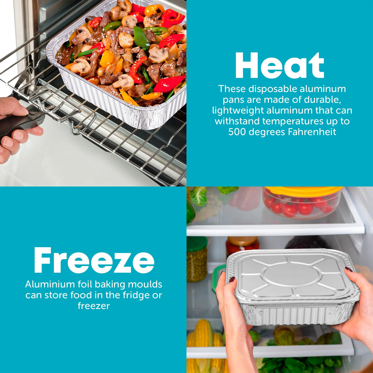 Plastible pans at a potluck illustrating portable, mess-free serving.