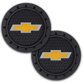 Plasticolor Bowtie Gold Coaster close-up reveals glossy finish and durable PVC construction.