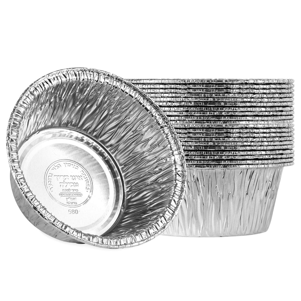 PLASTICPRO 4-5 inch round tin pans pack 20 for easy baking and mess-free serving.