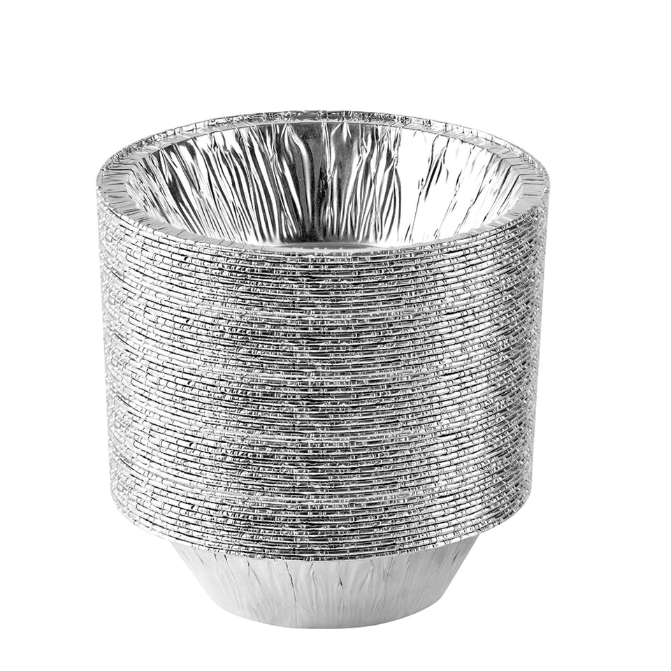 PlasticPro 6-inch round tin foil pan pack50 for convenient baking and easy cleanup.