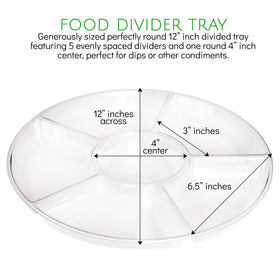 Plasticpro round tray with center dip ideal for sauces and dips