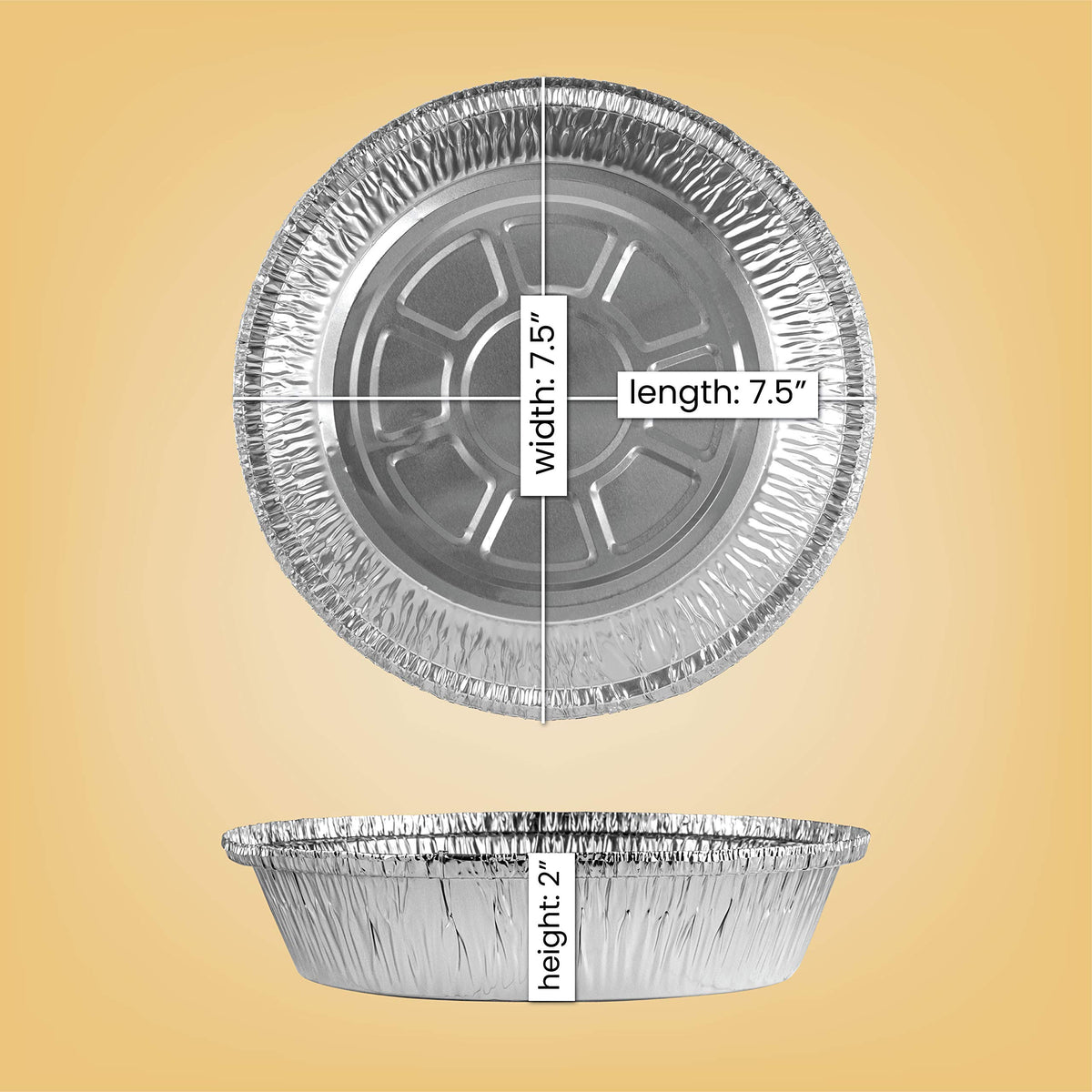 PlasticPro round pan with full curl rim provides sturdy grip.