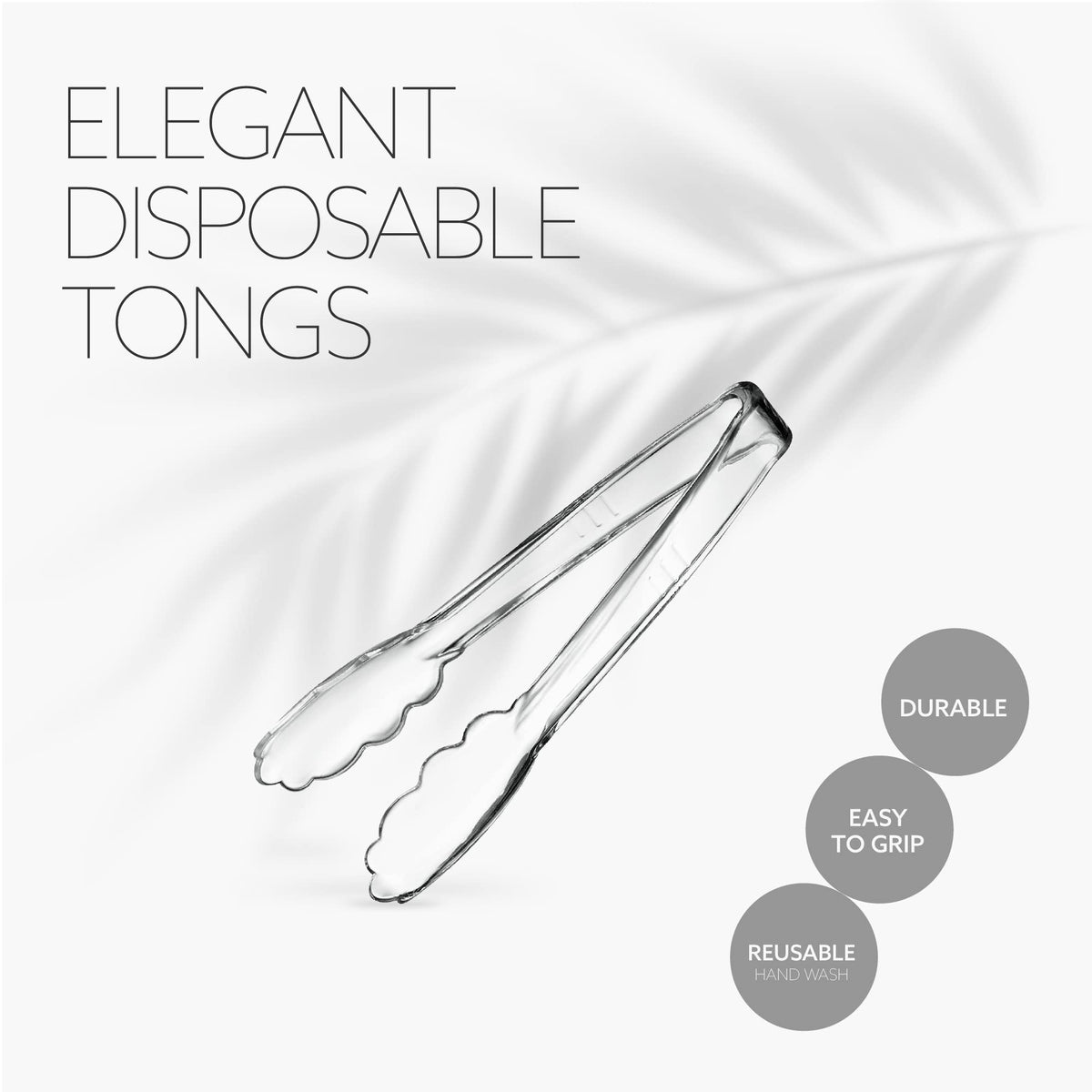 Plasticpro catering and events tongs on platters and buffets.