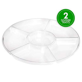 Center dip well keeps sauces neatly accessible on Plasticpro tray.