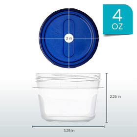 PlasticPro air-tight blue lid seal prevents leaks for on-the-go meals