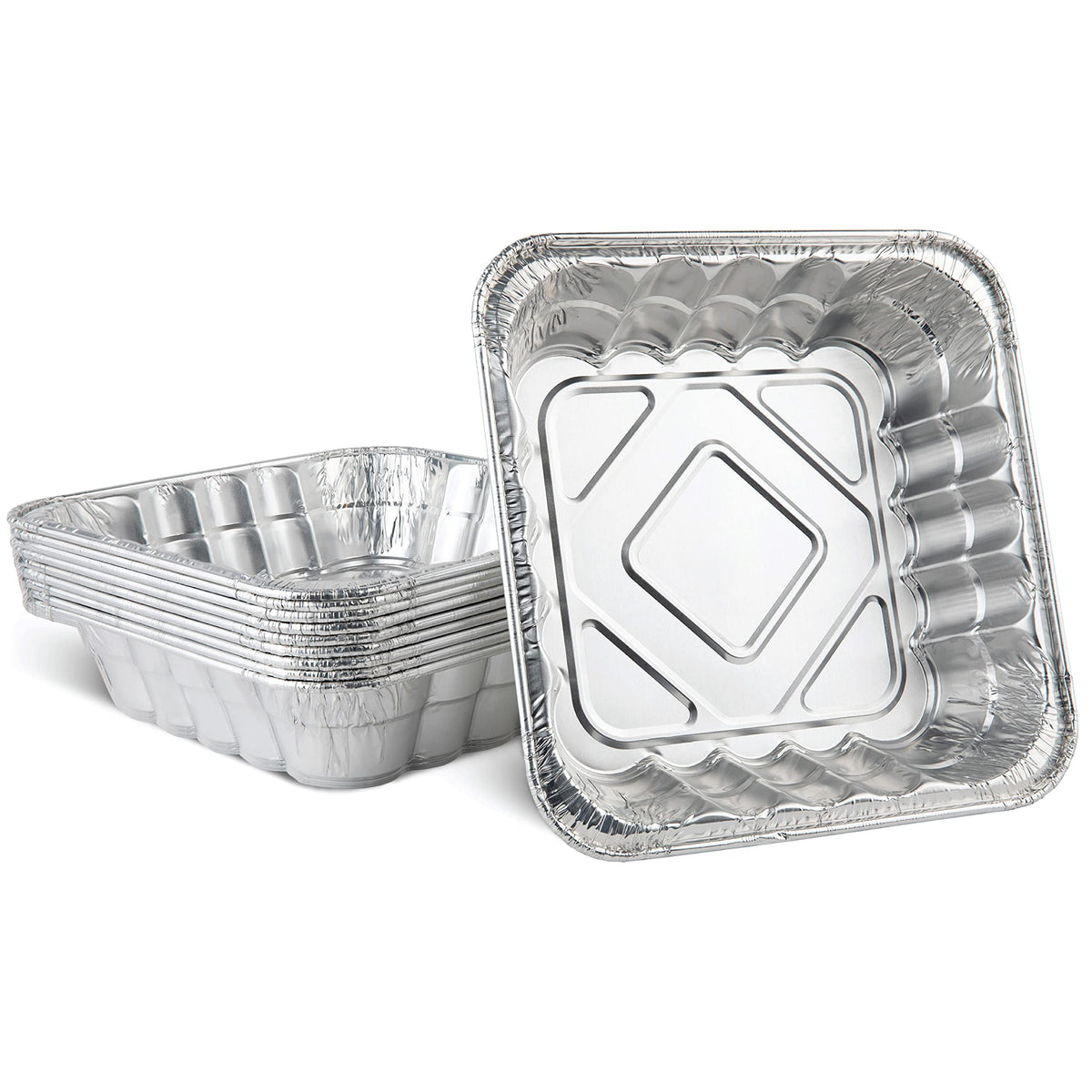 Plasticpro disposable 10x10x3 square pan for even baking and easy cleanup.