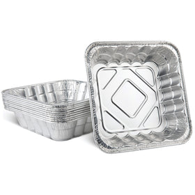 Plasticpro disposable 10x10x3 square pan for even baking and easy cleanup.