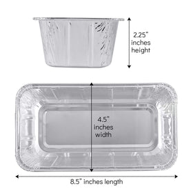 PLASTICPRO disposable foil loaf pan for easy cleanup.